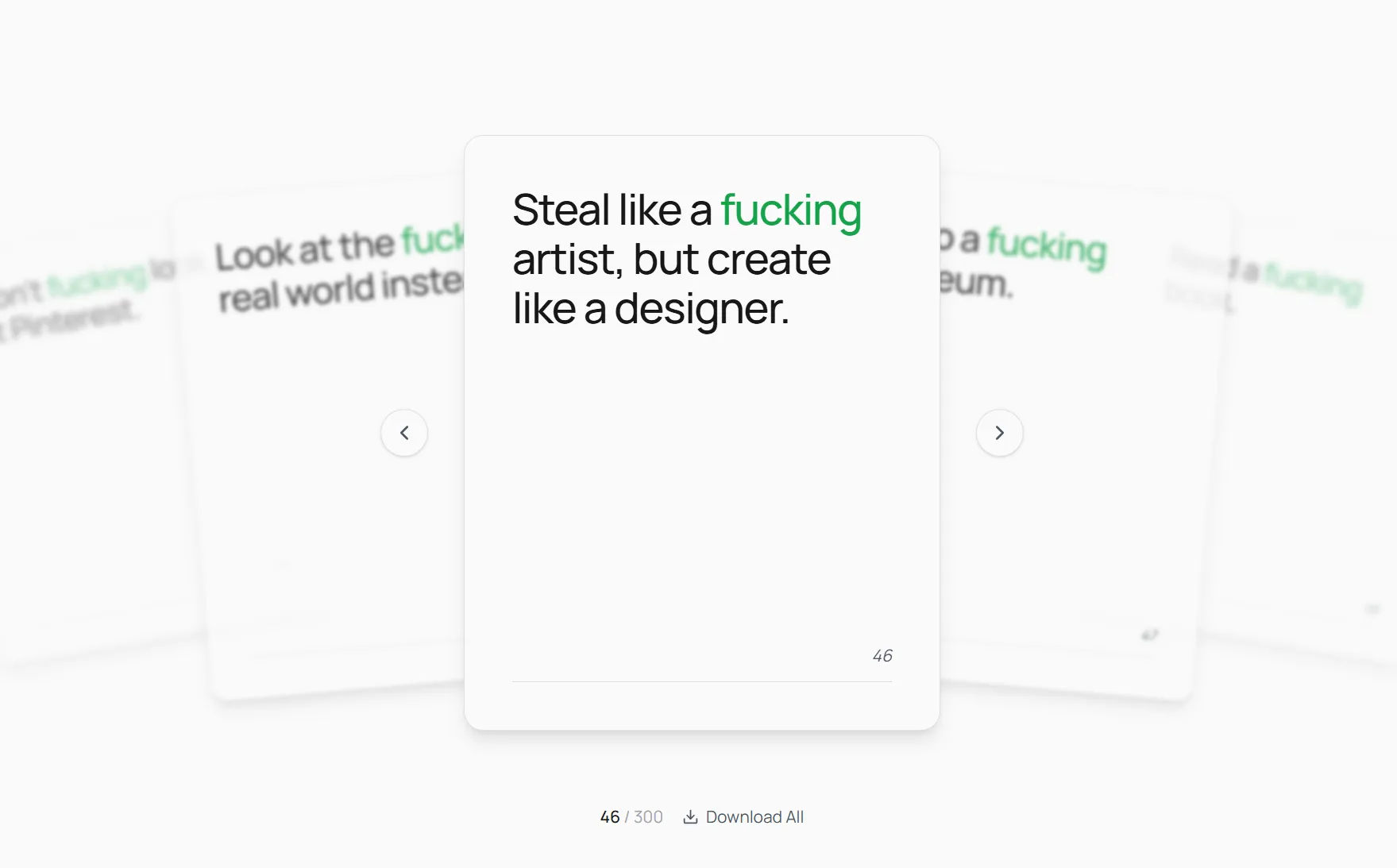 Great Fucking Advice cards preview